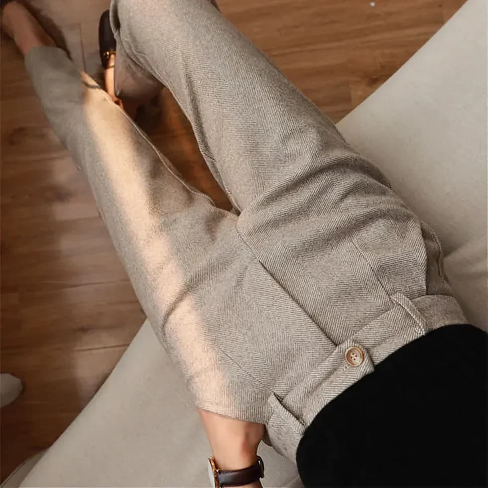 Loraina - Hose mit Fischgrätmuster