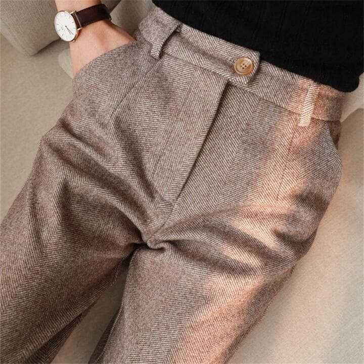 Loraina - Hose mit Fischgrätmuster